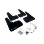 Rally Armor MF26-UR-BLK/TL-X Black Mud Flap/Altered Font Teal Logo