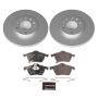 PowerStop ESK834 Genuine Geomet Coated Rotors, ECE-R90 Brake Pads + Hardware Kit