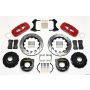 Wilwood 140-10947-DR AERO4 Rear P-Brake Kit 14.00in Drilled Red Big Ford Old Style 2.36in Offset
