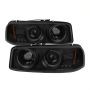 SPYDER 5078292 Projector Headlights - LED Halo - Black Smoke
