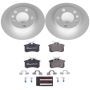 PowerStop ESK847 Genuine Geomet Coated Rotors, ECE-R90 Brake Pads + Hardware Kit
