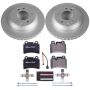 PowerStop ESK4681 Genuine Geomet Coated Rotors, ECE-R90 Brake Pads + Hardware Kit