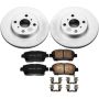 PowerStop CRK821 Genuine Geomet Coated Rotor and Low-Dust Ceramic Brake Pad Kit