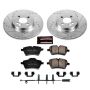 PowerStop K5784 Z23 Daily Driver Carbon-Fiber Ceramic Brake Pad and Drilled & Slotted Rotor Kit