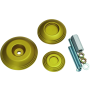 Kuryakyn 3802 Lodestar Rear Axle Sliders-BMW-Gold