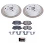 PowerStop SC2382 Semi-Coated Rotor and Low-Dust Ceramic Brake Pad Kit