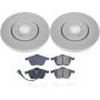 PowerStop CRK898 Genuine Geomet Coated Rotor and Carbon-Fiber Ceramic Brake Pad Kit