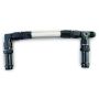 FRAGOLA FRG920003-BL #8 Fuel Line Kit 7/8-20 Dual Inlet 4150 Black