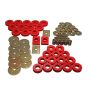 Energy Suspension 55-57 Chevy Full Size (Belair/Caprice/Impala) Red Body Mount Set