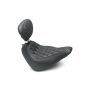 Mustang Motorcycle 83046 Mustang 18-21 Harley Softail Slim Wide Tripper Solo Seat w/Driver Backrest Diamond Stitch - Black