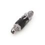 DeatschWerks 6AN Male Flare Quick Disconnect Dry Break Fitting - 2 Pieces Anodized Matte Black