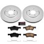 PowerStop CRK5247 Genuine Geomet Coated Rotor and Low-Dust Ceramic Brake Pad Kit