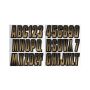 Hardline BRBKG300 Boat Lettering Registration Kit 3 in. - 300 Beige/Black
