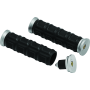 Kuryakyn 6676 Dillinger Grips 1in Silver