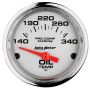 Autometer Marine Chrome Ultra-Lite 2-1/16in Electric Oil Temperature Gauge 140-300 Deg F