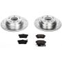 PowerStop K3153 Z23 Daily Driver Carbon-Fiber Ceramic Brake Pad and Drilled & Slotted Rotor Kit