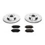 PowerStop K1143 Z23 Daily Driver Carbon-Fiber Ceramic Brake Pad and Drilled & Slotted Rotor Kit