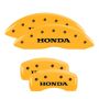 MGP 20201SHONYL 4 Caliper Covers Engraved Front & Rear Honda Yellow finish black ch