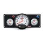 QUICKCAR RACING PRODUCTS QRP61-6731 2-1 Gauge Panel OP/WT w/ 5in Tach Black