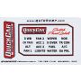 QUICKCAR RACING PRODUCTS QRP50-003 Switch Panel Stickers Large Ignition Panels