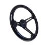 NRG RST-018BSB-BK Reinforced Steering Wheel (350mm / 3in. Deep) Black Multi Color Flake Wood w/ Black Matte Center