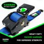 Rhino USA TD-RSRE2X10-BLU Retractable Ratchet Straps (2Pk 2Inx10Ft) Blue