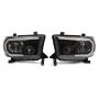 Raxiom TU16004 07-13 Toyota Tundra Axial Series Headlights w/ LED Bar- Blk Housing (Clear Lens)