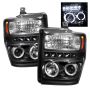 SPYDER 5010575 Projector Headlights - LED Halo - Black