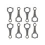 Boostline GM6418358 Connecting Rod Set, GM Duramax, 6.418 in. Length, ARP2000, Set of 8