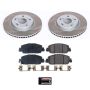 PowerStop SC6515 Semi-Coated Rotor and Low-Dust Ceramic Brake Pad Kit
