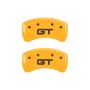 MGP Rear set 2 Caliper Covers Engraved Rear GT Yellow finish black ch