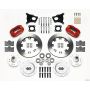 Wilwood 140-13395-R Forged Dynalite Front Kit 12.19in Red AMC 71-76 OE Disc w/o Bendix Brakes