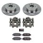 PowerStop KCOE8062A OE Stock Replacement Low-Dust Ceramic Brake Pad, Rotor and Caliper Kit