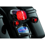 Kuryakyn 5482 Deep Dish Bezels Red Lens Gloss Black