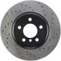 Stoptech 128.34124L 11-15 BMW 535i/535xi/ 12-15 640i Front Left Drilled Sport Brake Rotor