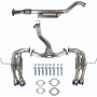 Invidia HS22WRXGM4ST 2022+ Subaru WRX Gemini Single Layer Quad Titanium Tip Cat-Back Exhaust