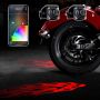 XKGLOW XK-CFX-STA-FLAME XK Glow Curb FX Bluetooth XKchrome App Waterproof LED Projector Welcome Light Flame Style 2pc