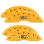 MGP 10235SFRDYL 4 Caliper Covers Engraved Front & Rear Oval logo/Ford Yellow finish black ch