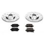PowerStop K1448 Z23 Daily Driver Carbon-Fiber Ceramic Brake Pad and Drilled & Slotted Rotor Kit