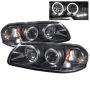 SPYDER 5009401 Projector Headlights - LED Halo - Black