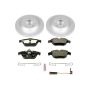 PowerStop ESK5626 Genuine Geomet Coated Rotors, ECE-R90 Brake Pads + Hardware Kit