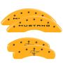 MGP 10204SMB2YL 4 Caliper Covers Engraved Front 2015/Mustang Engraved Rear 2015/Bar & Pony Yellow fnsh black ch