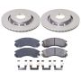 PowerStop CRK4979 Genuine Geomet Coated Rotor and Low-Dust Ceramic Brake Pad Kit