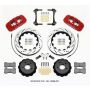 Wilwood 140-13886-DR AERO6 Front Hat Kit 14.00 Drilled Red 2015-Up Mustang w/Lines