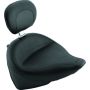 Mustang Motorcycle 79487 Mustang 00-15 Harley Softail Standard Rear Tire Wide Touring Solo Seat w/Driver Backrest - Black