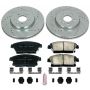 PowerStop K6793 Z23 Daily Driver Carbon-Fiber Ceramic Brake Pad and Drilled & Slotted Rotor Kit