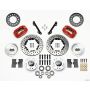 Wilwood 140-11008-DR Forged Dynalite Front Kit 11.00in Drilled Red 79-81 Camaro