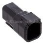 NAMZ MDR-6B Deutsch DTM 6-Position Receptacle w/6 Stamped Terminals & Wedgelock - Black (HD 74106-98BK)