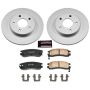 PowerStop CRK1526 Genuine Geomet Coated Rotor and Low-Dust Ceramic Brake Pad Kit