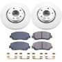 PowerStop CRK7689 Genuine Geomet Coated Rotor and Low-Dust Ceramic Brake Pad Kit